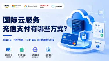国际云服务充值支付有哪些方式？信用卡、预付费、代充值和账单管理说明